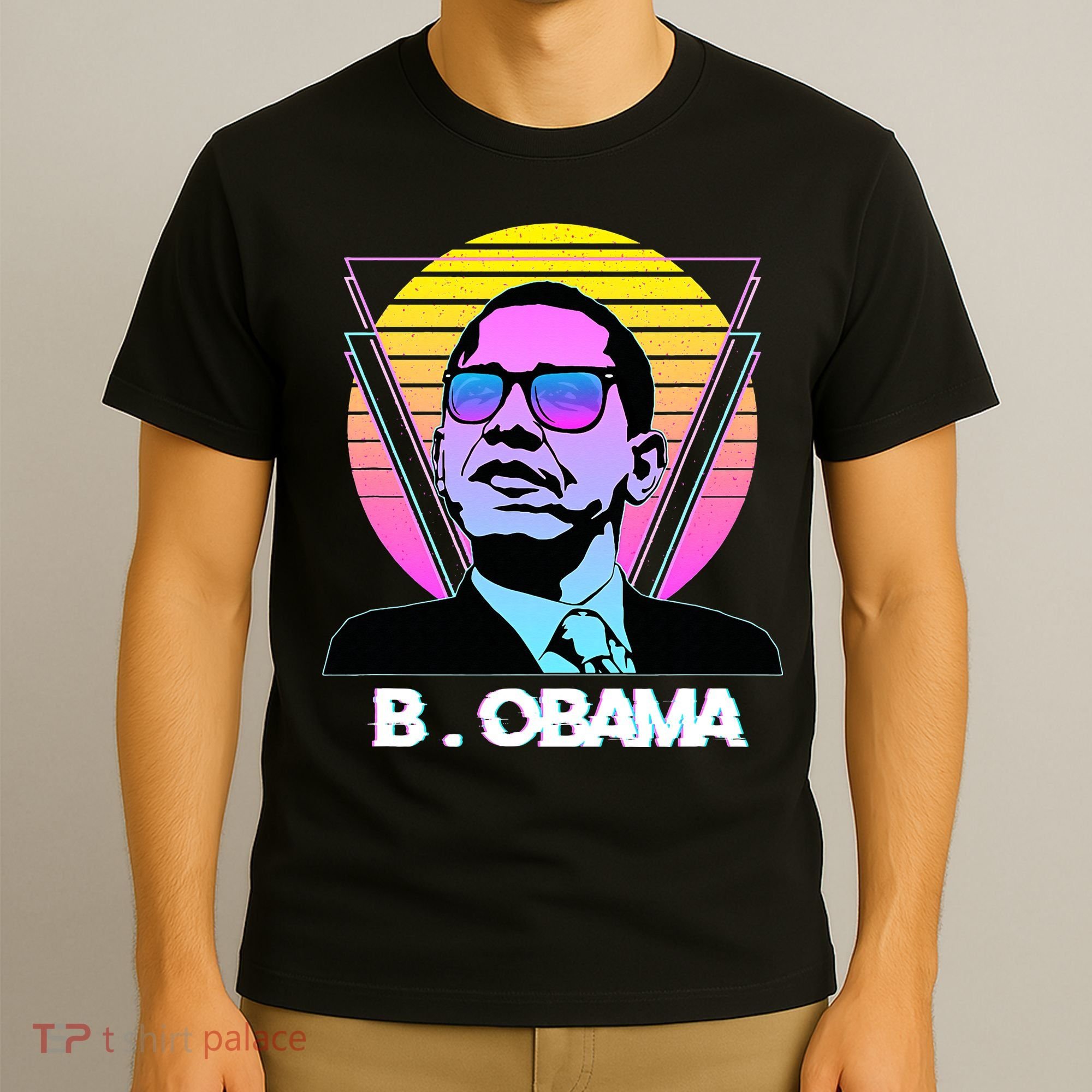 President Barack Obama Vintage Retro Vaporwave Sunglasses T-Shirt