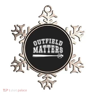 Playing Baseball Outfield Matters Baseball Outfields Funny Ornament