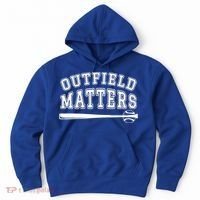 Playing Baseball Outfield Matters Baseball Outfields Funny Hoodie thumb 0