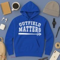 Playing Baseball Outfield Matters Baseball Outfields Funny Hoodie thumb 3