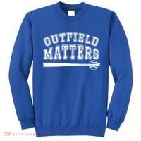Playing Baseball Outfield Matters Baseball Outfields Funny Sweatshirt thumb 0