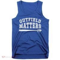 Playing Baseball Outfield Matters Baseball Outfields Funny Tank Top thumb 0