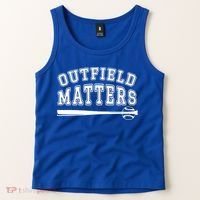 Playing Baseball Outfield Matters Baseball Outfields Funny Tank Top thumb 2