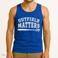 Playing Baseball Outfield Matters Baseball Outfields Funny Tank Top thumb 3