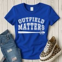 Playing Baseball Outfield Matters Baseball Outfields Funny Women's T-Shirt thumb 3