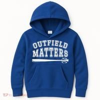 Playing Baseball Outfield Matters Baseball Outfields Funny Kids Hoodie thumb 0