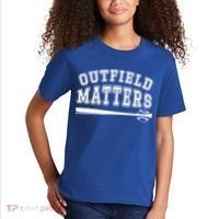 Playing Baseball Outfield Matters Baseball Outfields Funny Kids T-Shirt thumb 2