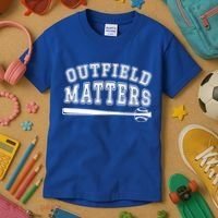 Playing Baseball Outfield Matters Baseball Outfields Funny Kids T-Shirt thumb 3