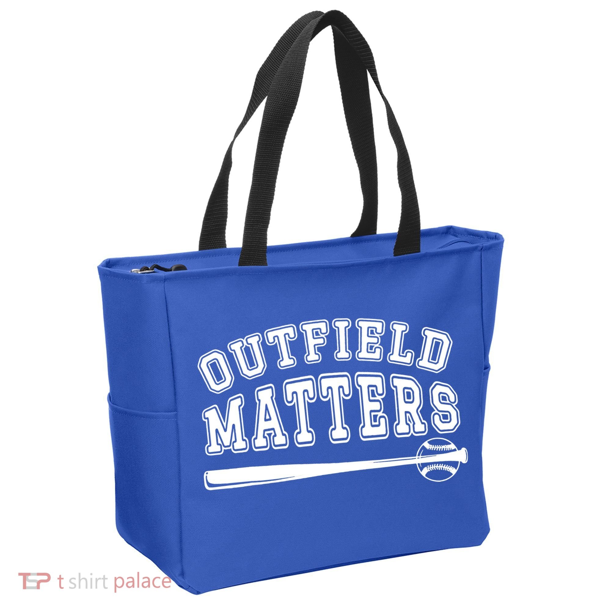 Playing Baseball Outfield Matters Baseball Outfields Funny Tote Bag