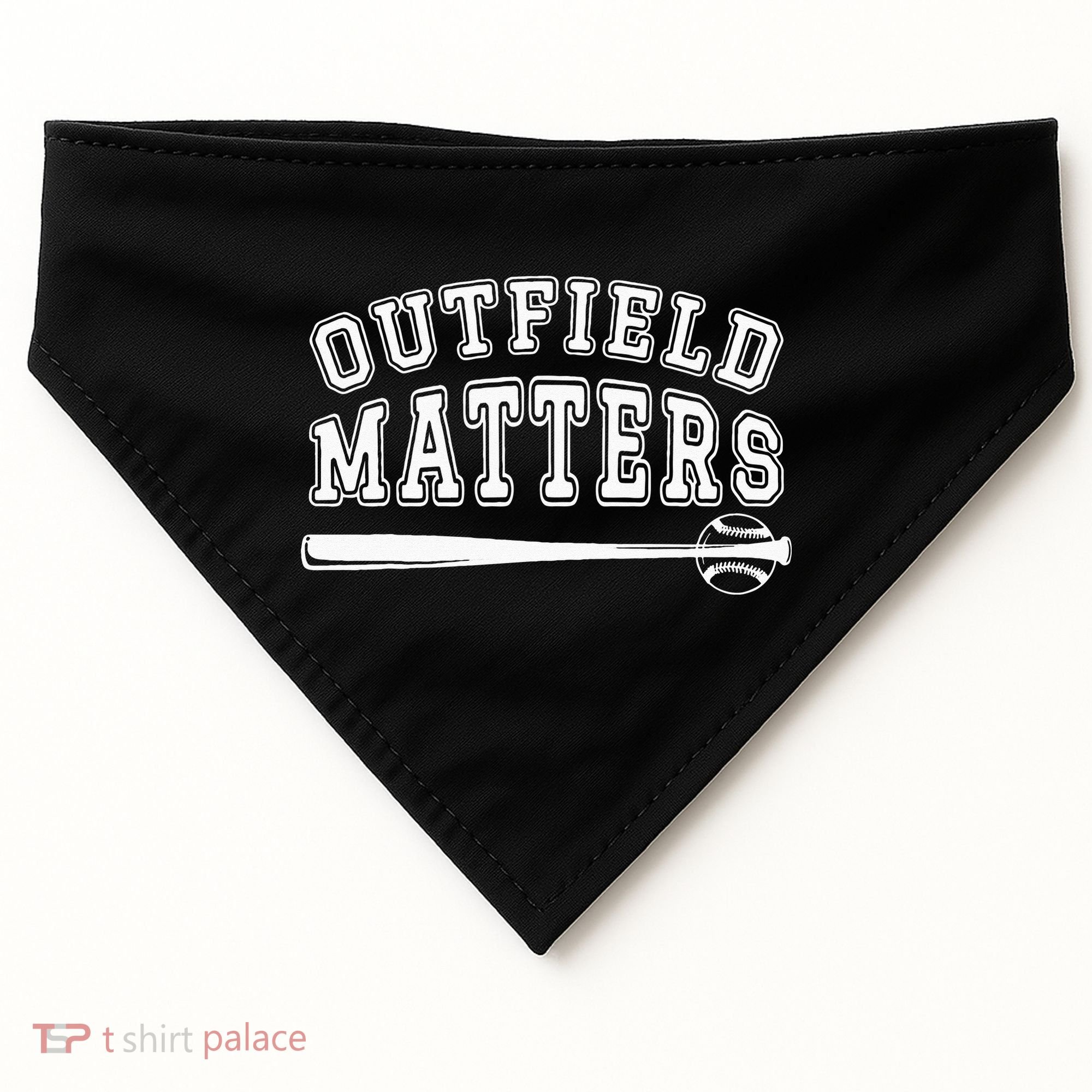 Playing Baseball Outfield Matters Baseball Outfields Funny USA-Made Doggie Bandana