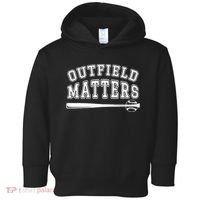 Playing Baseball Outfield Matters Baseball Outfields Funny Toddler Hoodie thumb 0