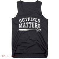 Playing Baseball Outfield Matters Baseball Outfields Funny Tank Top thumb 0