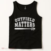 Playing Baseball Outfield Matters Baseball Outfields Funny Tank Top thumb 2