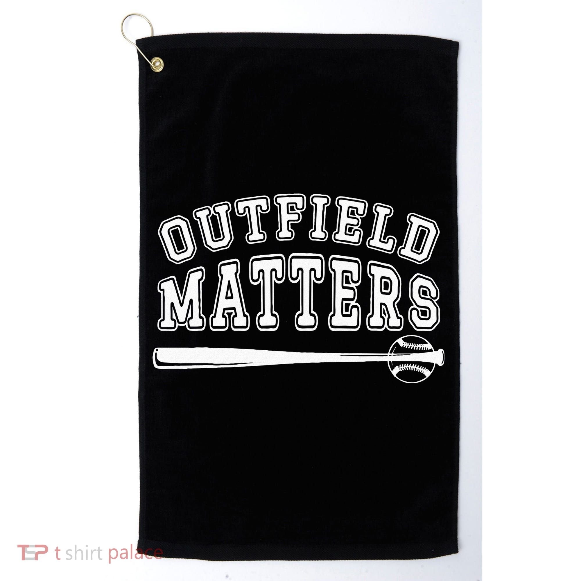Playing Baseball Outfield Matters Baseball Outfields Funny Golf Towel