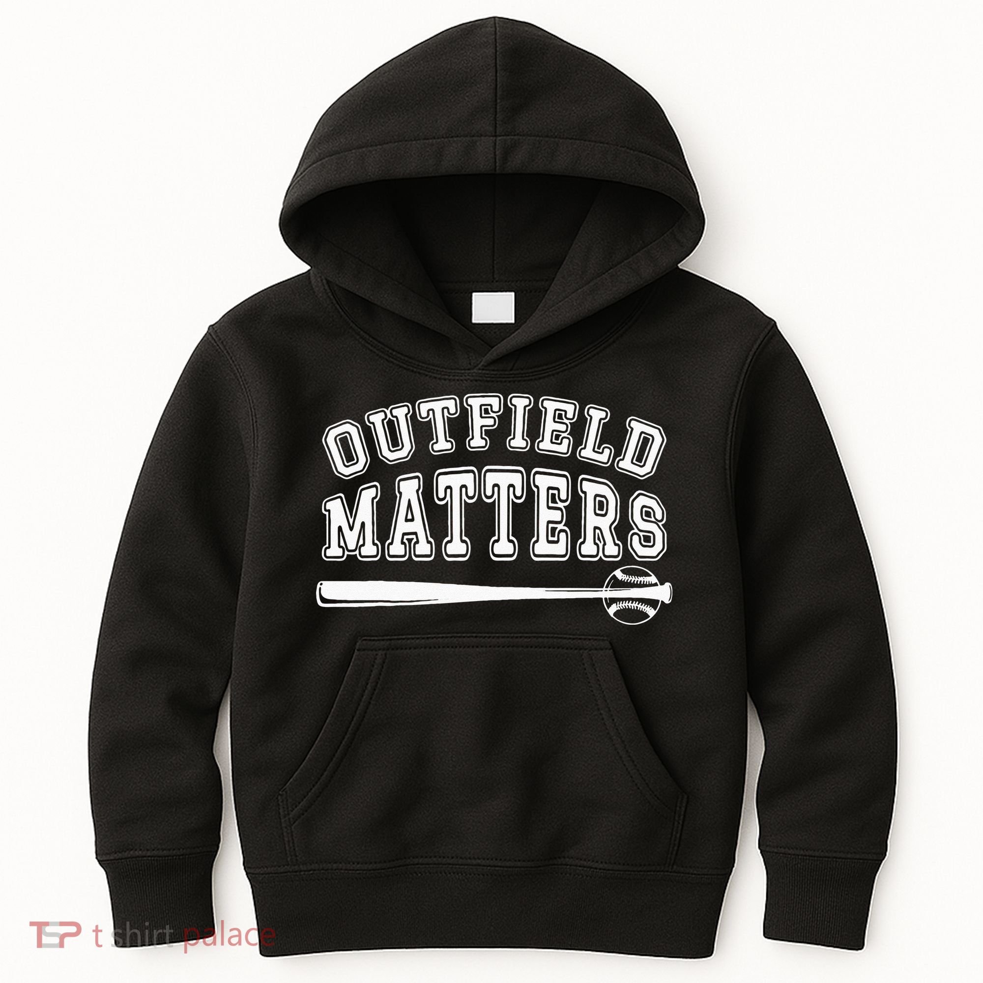 Playing Baseball Outfield Matters Baseball Outfields Funny Kids Hoodie