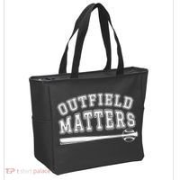 Playing Baseball Outfield Matters Baseball Outfields Funny Tote Bag thumb 2