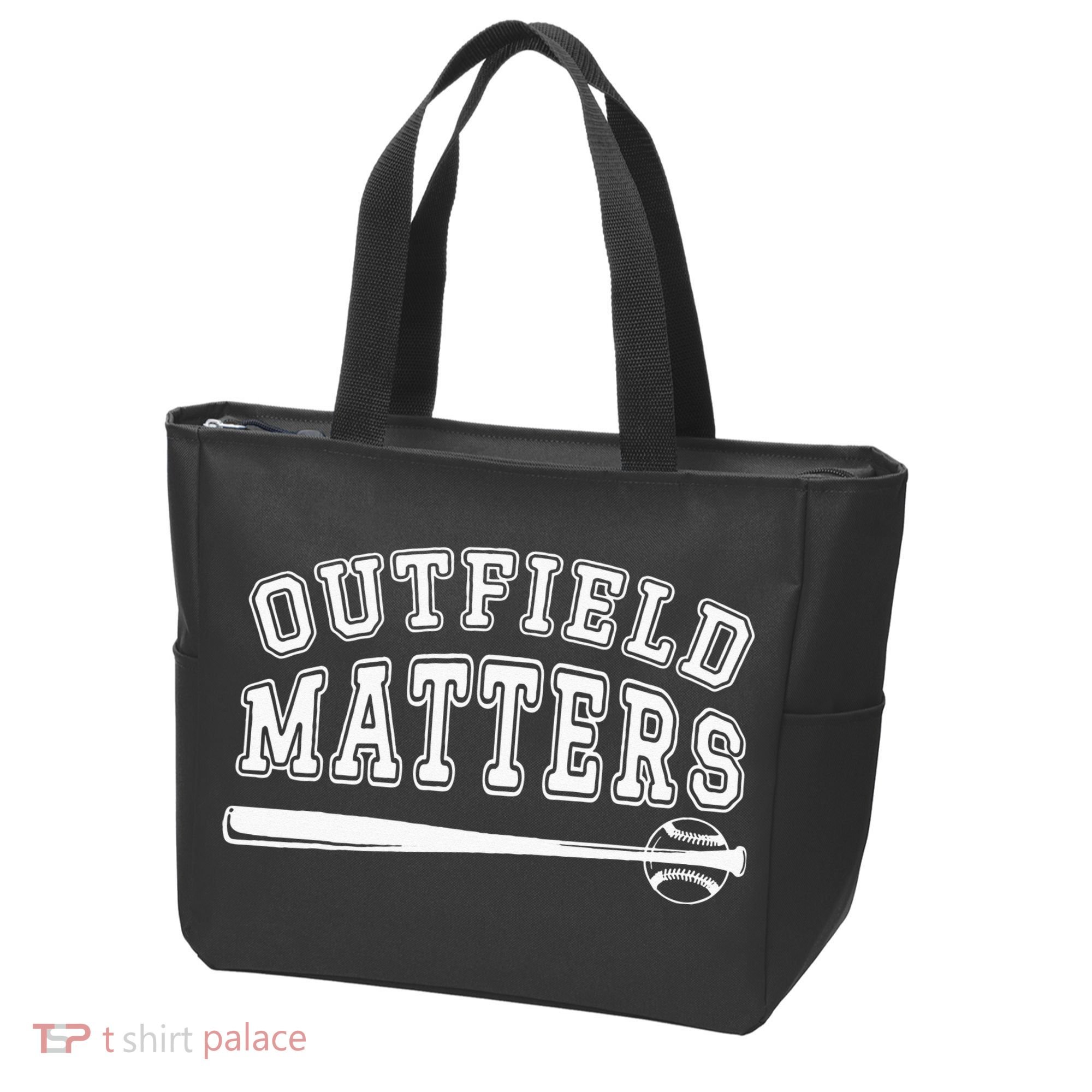 Playing Baseball Outfield Matters Baseball Outfields Funny Tote Bag