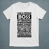 Proud Boss Of Freaking Awesome Employees Funny Gift T-Shirt thumb 5