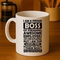 Proud Boss Of Freaking Awesome Employees Funny Gift Coffee Mug thumb 4