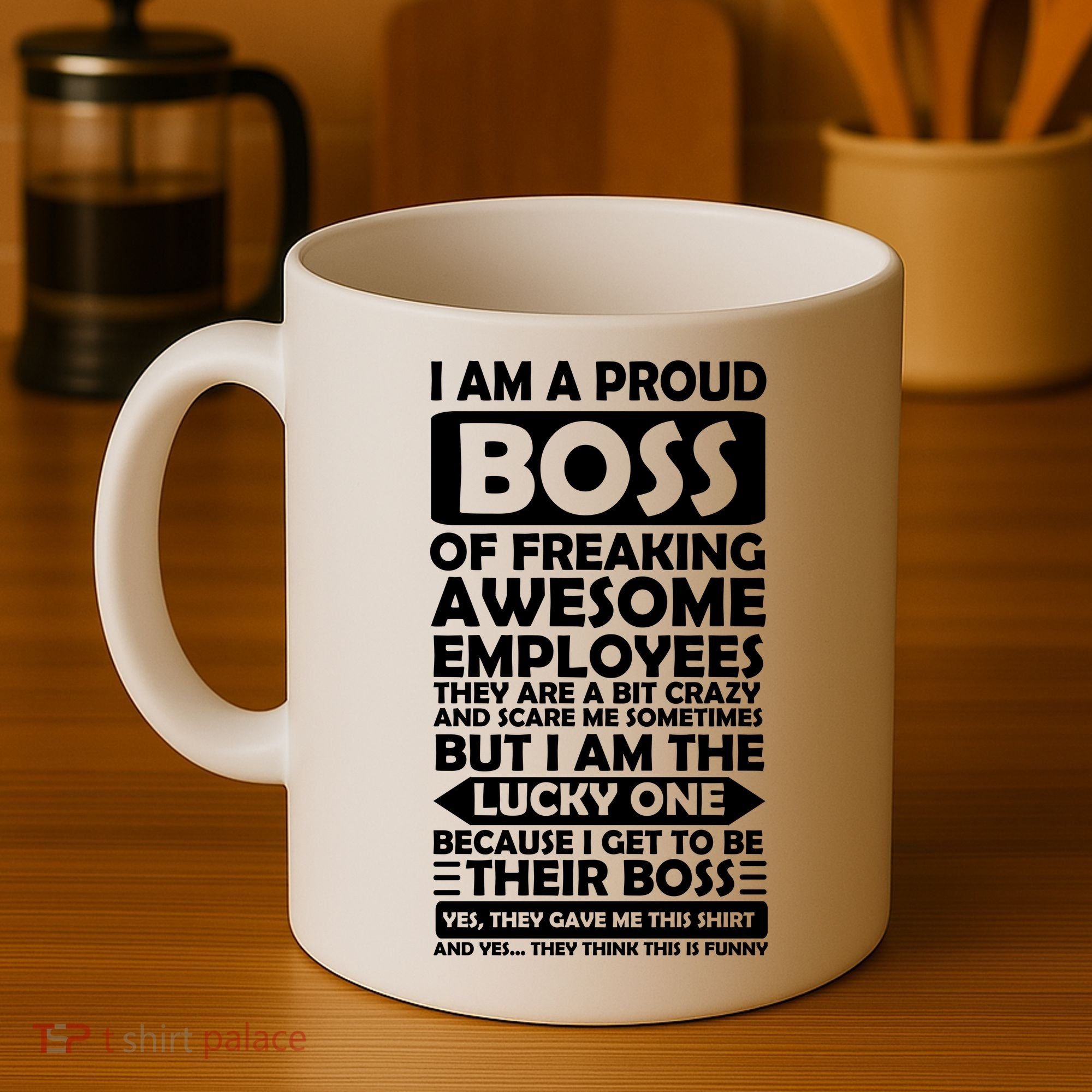 Proud Boss Of Freaking Awesome Employees Funny Gift Coffee Mug