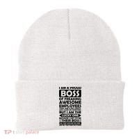 Proud Boss Of Freaking Awesome Employees Funny Gift Beanie thumb 0