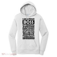 Proud Boss Of Freaking Awesome Employees Funny Gift Women's Hoodie thumb 0