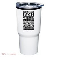 Proud Boss Of Freaking Awesome Employees Funny Gift Tumbler thumb 0