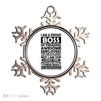 Proud Boss Of Freaking Awesome Employees Funny Gift Ornament