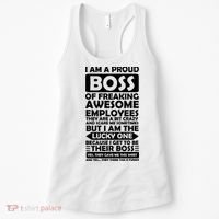 Proud Boss Of Freaking Awesome Employees Funny Gift Women's Tank Top thumb 0