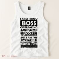 Proud Boss Of Freaking Awesome Employees Funny Gift Tank Top thumb 2