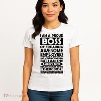 Proud Boss Of Freaking Awesome Employees Funny Gift Women's T-Shirt thumb 4