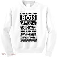 Proud Boss Of Freaking Awesome Employees Funny Gift Kids Sweatshirt thumb 0