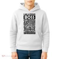 Proud Boss Of Freaking Awesome Employees Funny Gift Kids Hoodie thumb 4