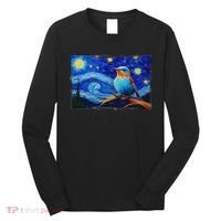 Patience Bluebird Of Happiness Blue Bird Eastern Bluebird Long Sleeve Shirt thumb 0