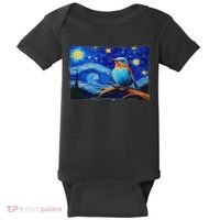 Patience Bluebird Of Happiness Blue Bird Eastern Bluebird Baby Bodysuit thumb 0