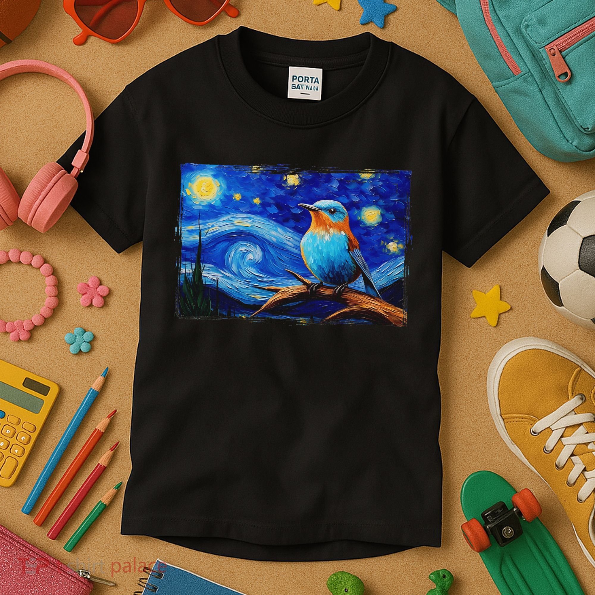Patience Bluebird Of Happiness Blue Bird Eastern Bluebird Kids T-Shirt