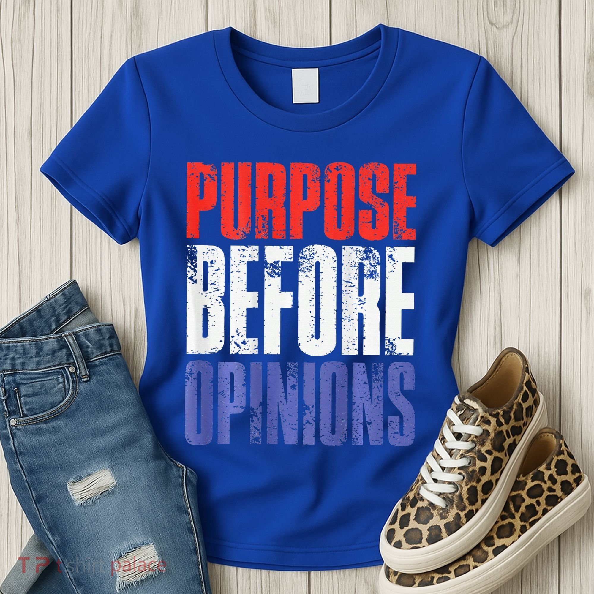 Purpose Before Opinions Austin Theory Live Women's T-Shirt