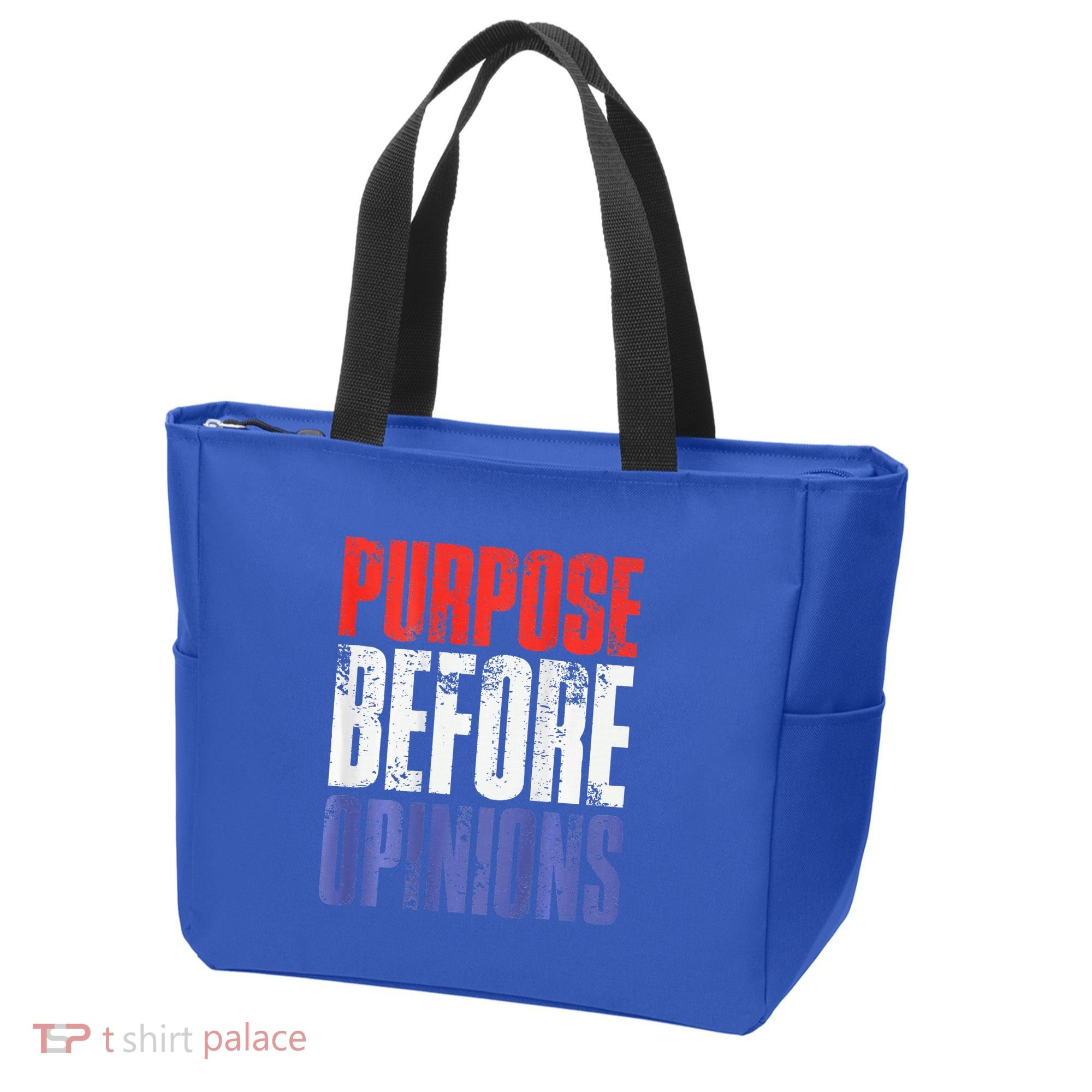Purpose Before Opinions Austin Theory Live Tote Bag