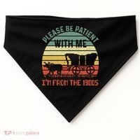 Please Be Patient With Me IM From The 1900S USA-Made Doggie Bandana thumb 0