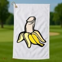 Penis Banana Golf Towel thumb 1