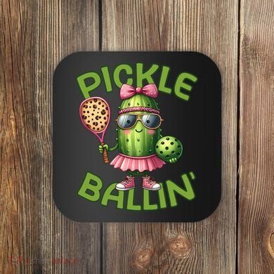 Pickle Ballin Pickleball Dink This Coaster