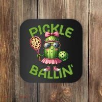 Pickle Ballin Pickleball Dink This Coaster thumb 0