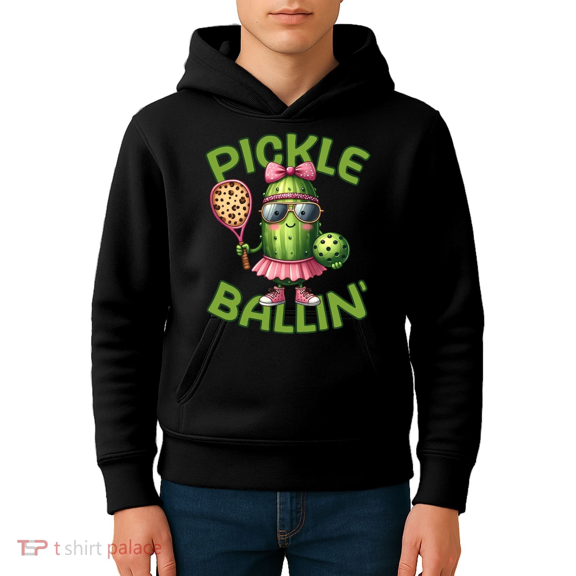 Pickle Ballin Pickleball Dink This Kids Hoodie