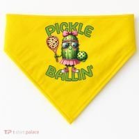 Pickle Ballin Pickleball Dink This USA-Made Doggie Bandana thumb 0