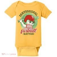 Professional Baseball Player Cat Cute Baby Bodysuit thumb 0