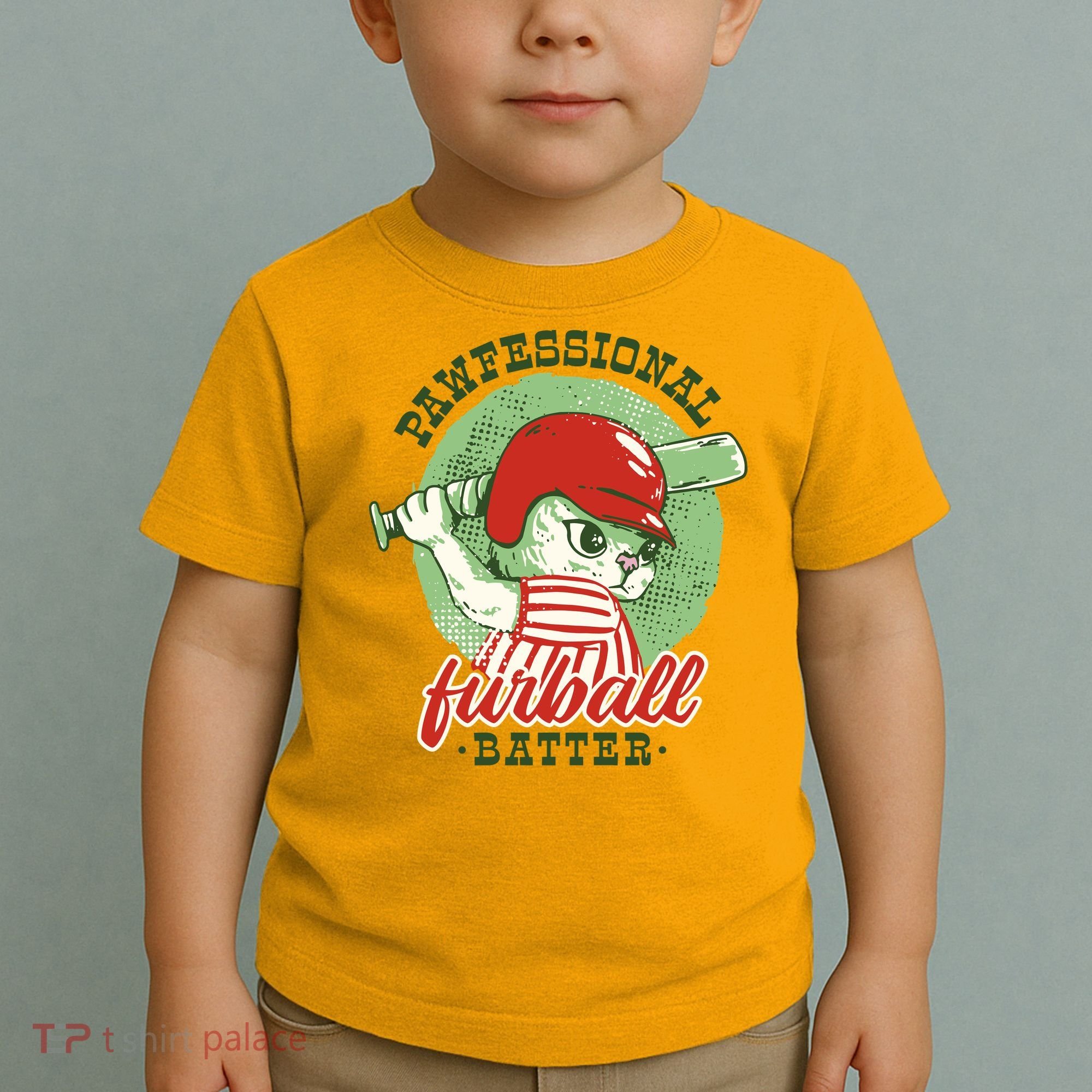 Professional Baseball Player Cat Cute Toddler T-Shirt