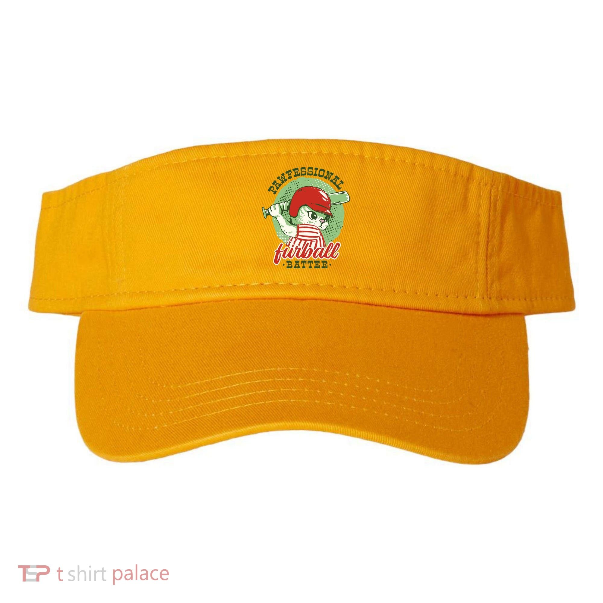Professional Baseball Player Cat Cute Visor