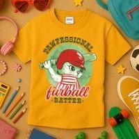 Professional Baseball Player Cat Cute Kids T-Shirt thumb 3