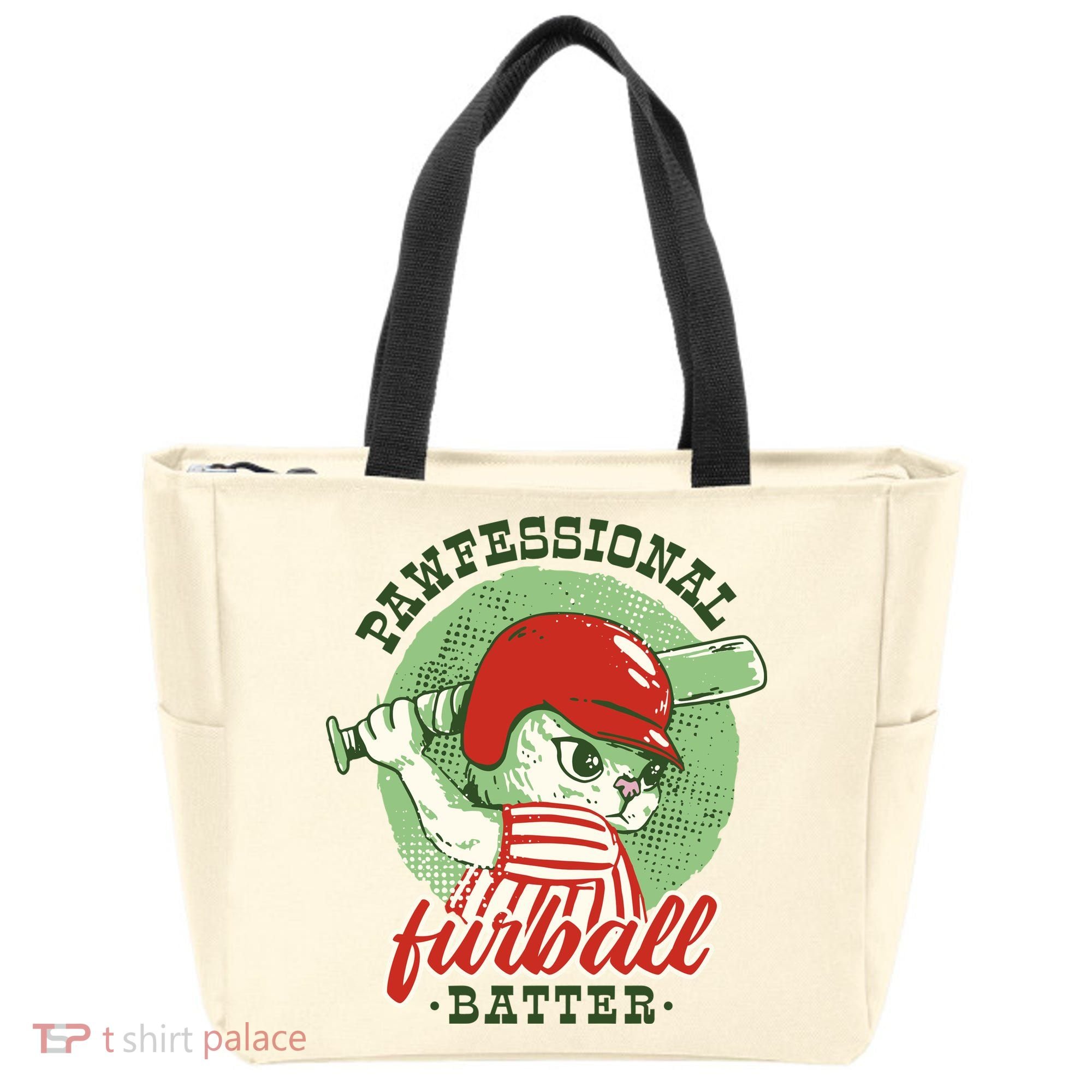 Professional Baseball Player Cat Cute Tote Bag