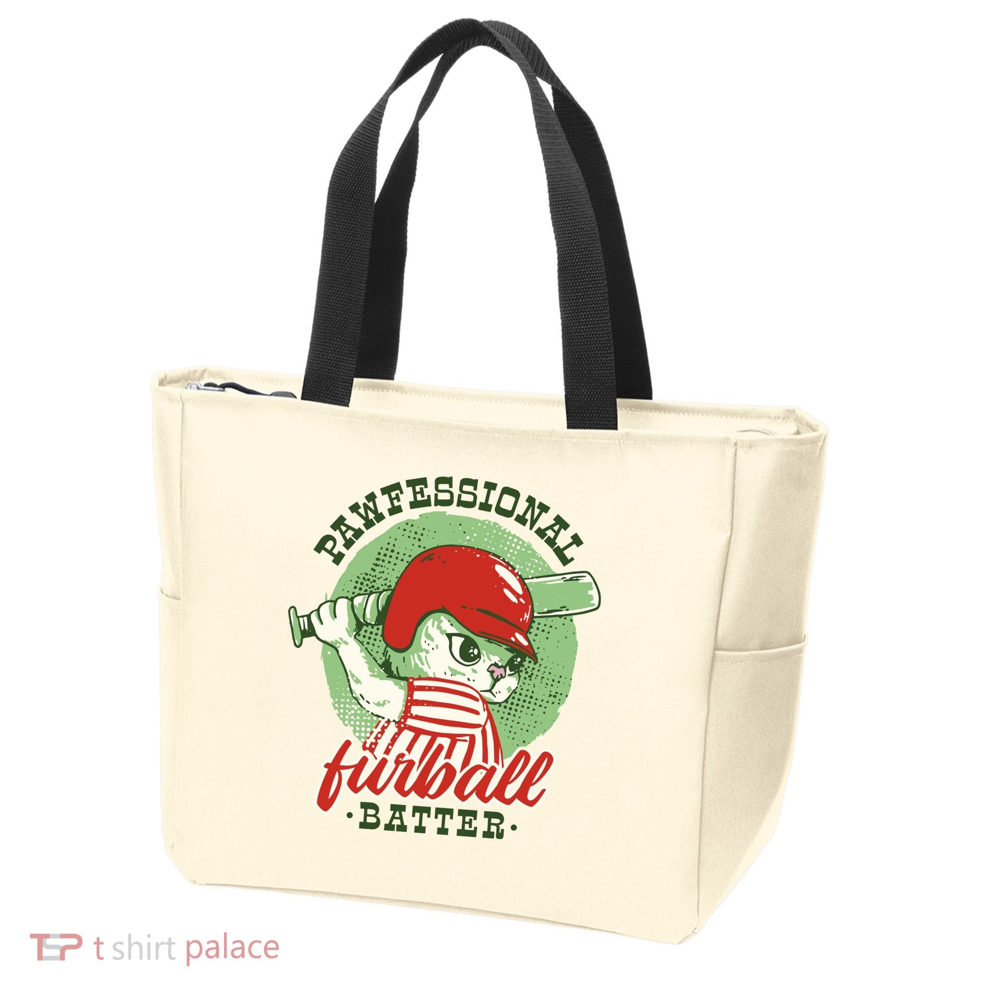 Professional Baseball Player Cat Cute Tote Bag